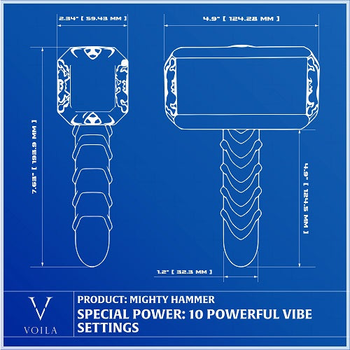 Mighty Hammer Fantasy Vibrator and Dildo