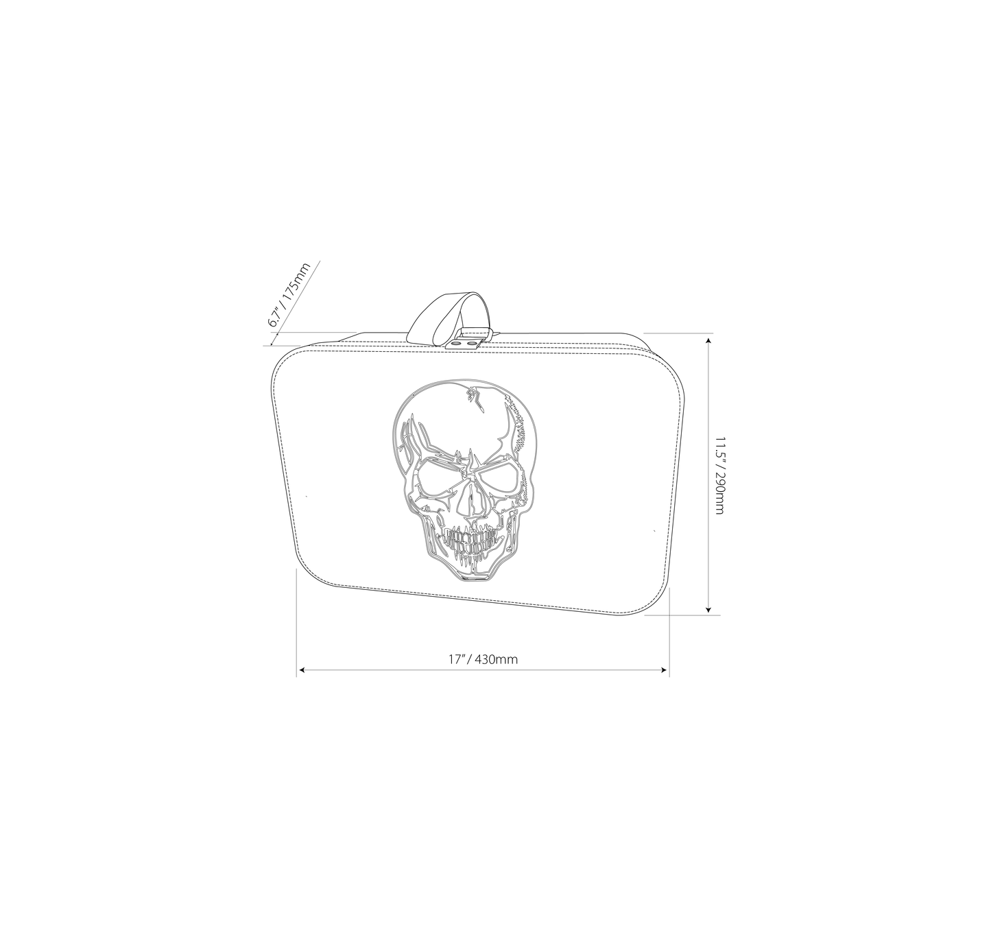 Skull Train Storage and Travel Case